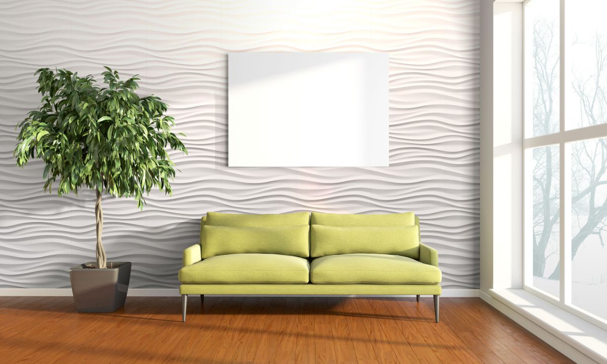 Wellen Wand 3-D